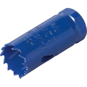 Seghe a tazza blu LUX Bi-Metal, Ø 27 mm, per trapani. Ideale per legno, metallo e alluminio.
