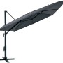 Ombrellone a braccio Moga, Ø 300 cm, grigio con manovella. Parasole per giardino e terrazza.