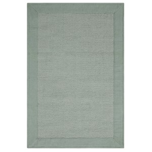 Tappeto t.b.t. verde chiaro con bordo, adatto per interni.