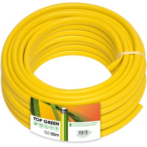 Tubo per irrigazione t.b.t. giallo, arrotolato.
