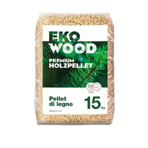Sacco di pellet di legno, 15 kg, adatto per stufe e riscaldamenti. Combustibile per un calore accogliente.