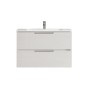 Mobile bagno t.b.t. con due cassetti e lavabo da appoggio.