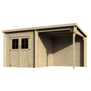 Casetta da giardino in Legno Noa sp 28 mm H213xL447xP234 cm