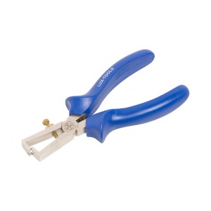 LUX Pinza spellafili 160 mm Classic con manici in plastica blu per cavi fino a 6 mm².