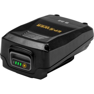 Batteria Alpina B 22, 20 V, 2 Ah per elettroutensili. Batteria nera con indicatore di carica.