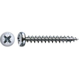 Vite universale Spax 4,5x25 mm, 80 pezzi, con attacco T-Star plus e filetto pieno.