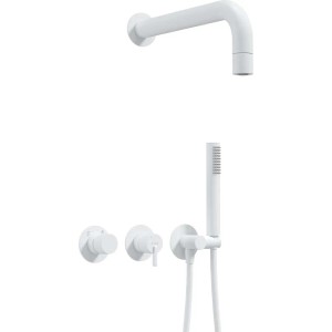 Set doccia incasso Idrostile Limonar con soffione 42 mm bianco