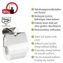 Wenko Porta carta igienica Orea Shine con coperchio, acciaio inox lucido.