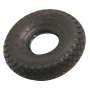 Copertura nera con profilo a blocchi, Ø 260 mm, per ruote e rotelle, adatta per carrelli a mano.