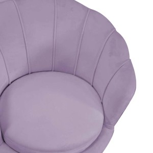 Poltrona in velluto Tulipan 73x72xh45/75 cm viola