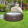 Bestway LAY-Z-SPA con tendalino in giardino. Copertura per vasca idromassaggio per maggiore comfort.