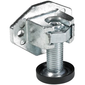 Piedino regolabile per zoccolo Hettich M10 x 38 mm, zincato, per montaggio gambe mobili.