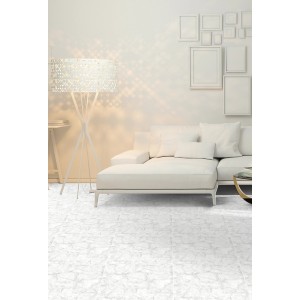 Soggiorno luminoso con piastrelle per pavimenti t.b.t. effetto marmo. Eleganti Piastrelle per pavimenti.