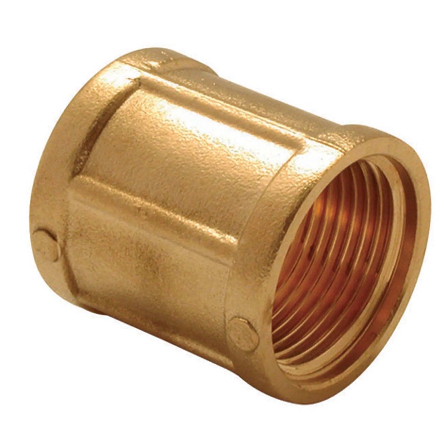 Raccordo in ottone: manicotto per tubi con filettatura interna.