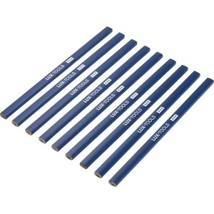 Set di 9 matite da carpentiere LUX, 24 cm, durezza HB, per marcature precise in edilizia e fai da te.