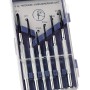 Set cacciaviti di precisione LUX, 6 pezzi con taglio e croce in custodia.