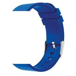 Cinturino blu t.b.t. per dispositivi Domotica con fibbia argentata.