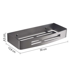 t.b.t. Mensola da parete in metallo, ideale per accessori bagno e altro.