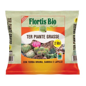 Sacco di terriccio per cactus: Terriccio speciale per cactus e piante grasse in sacco da 2 litri.
