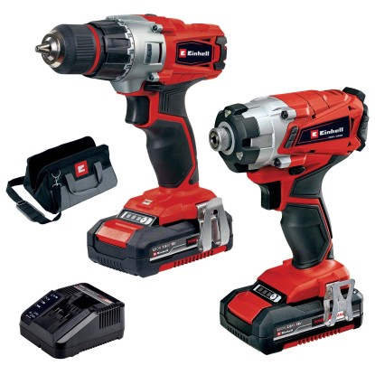 Trapano e avvitatore ad impulsi a batteria Kit Einhell 4257232 Te-Tk 18 V