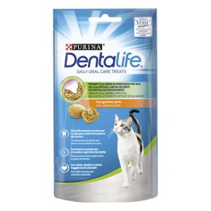 Purina Dentalife snack per gatti per l'igiene dentale, gusto pollo.