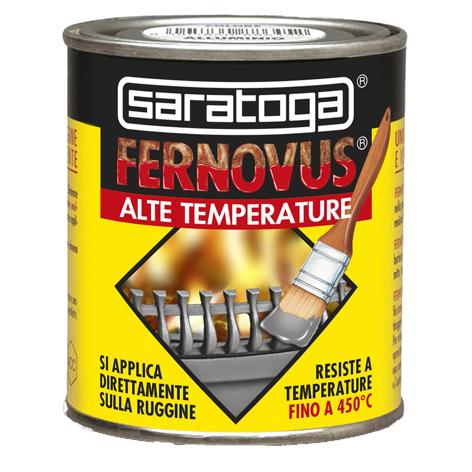 Smalto antiruggine Saratoga Fernovus alta temperatura 250 ml nero