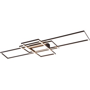 Moderna lampada da soffitto a LED Trio Irvine, 105x42 cm, antracite, con design geometrico.