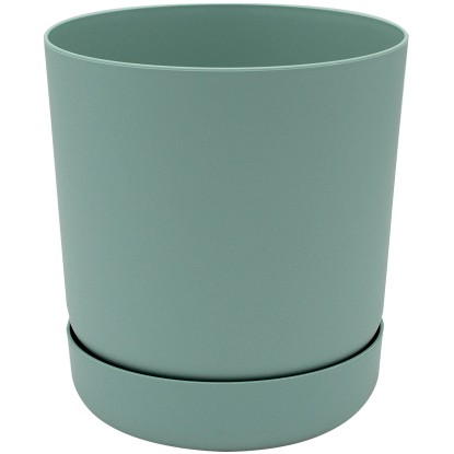 Vaso per piante Santina in palstica con sottovaso ø 19 cm menta