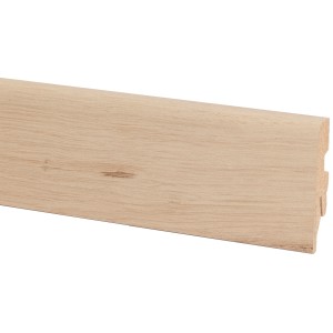 Battiscopa Celtic Oak, altezza 60 mm, effetto rovere, con canalina per cavi.