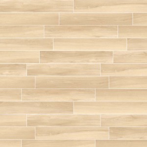 Piastrelle per pavimenti beige con design effetto legno per interni.