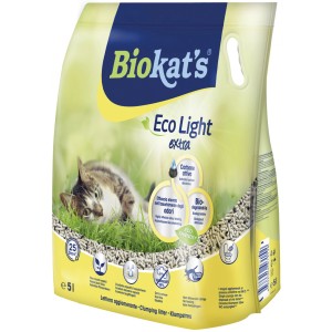 Biokats Eco Light Extra lettiera agglomerante per gatti, sacco da 5l.