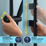 Grohe Vitalio Start 110 set doccia, nero opaco, con supporto regolabile e facile installazione.