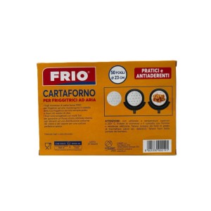 Carta forno per friggitrici ad aria FRIO 50 fogli quadrati 23x23 cm