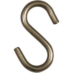 Gancio a S in metallo per uso versatile in casa e giardino.