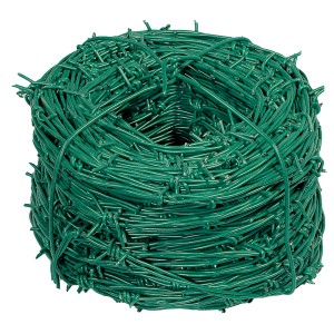 Rotolo di filo spinato verde t.b.t. della categoria reti metalliche e plastiche.