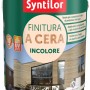 Barattolo di cera per legno Syntilor incolore per interni ed esterni, 2,5 litri.