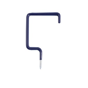 Gancio a muro t.b.t. blu con vite per il montaggio.