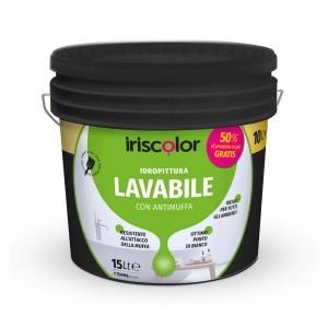 Secchio di pittura antimuffa Iriscolor Lavabile, 15 litri.