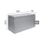 Biohort Loungebox 160 grigio scuro metallizzato, box universale impermeabile per cuscini e attrezzi da giardino.