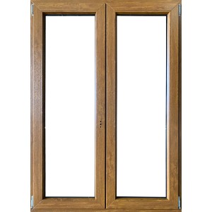 Finestra in PVC marrone a due ante per la tua casa.