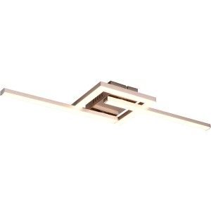 Plafoniera LED moderna Viale in nichel opaco con elementi orientabili.