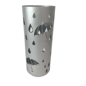 Portaombrelli tondo in metallo Gange silver Ø 19,5xH49 cm