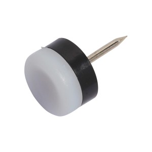 Pattino in plastica con perno, Ø 18 mm, per mobili e protezione superfici.