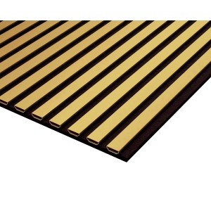Pannello fonoassorbente decorativo alu anodiz oro 240x56,55x1,7 cm