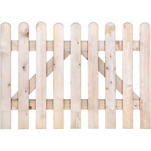 Pannello di recinzione in legno per recinzioni da giardino, non trattato.