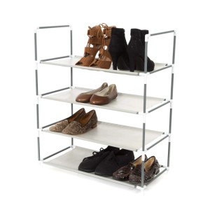 Scaffale scarpiera I Love My Shoes 4 ripiani grigio 58,5x29x70,5 cm