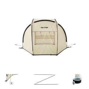 Tettuccio parasole Bestway LAY-Z-SPA, beige con finestra. Protezione solare per vasche idromassaggio.