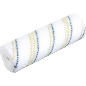 Rullo per pittura LUX PRO, Ø 7 cm x 18 cm, per vernici, a strisce blu e gialle.