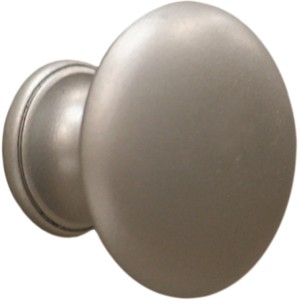 Pomello per mobili t.b.t. in grigio-argento per armadi e cassetti.