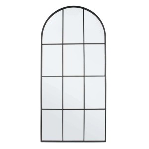 Specchio fatto a mano con piedistallo autoportante 80x2,5xh170 cm nero